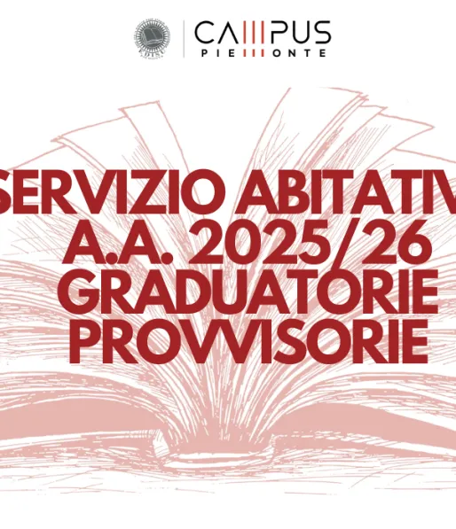 Servizio abitativo A.A. 2025/2026 graduatorie provvisorie